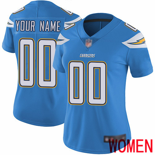 Limited Electric Blue Women Alternate Jersey NFL Customized Football Los Angeles Chargers Vapor Untouchable->customized nfl jersey->Custom Jersey